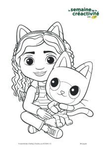 coloriage Gaby Dollhouse crayola