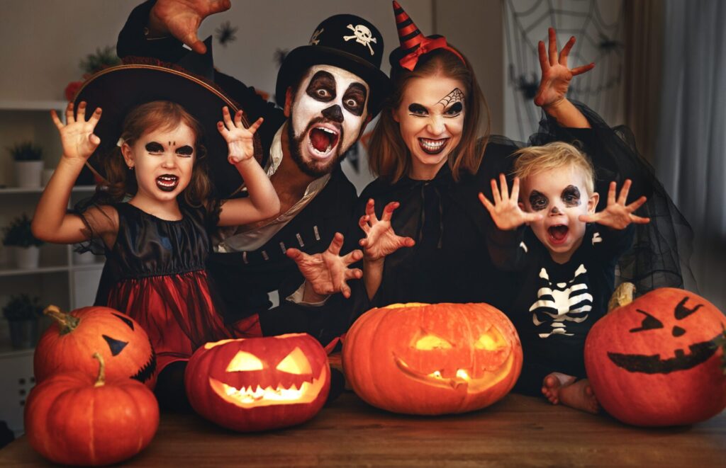 famille déguisée pour Halloween 